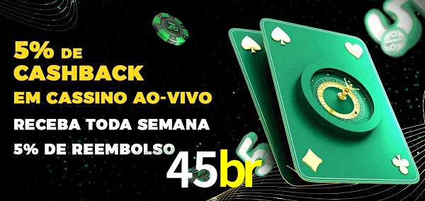 Promoções do cassino ao Vivo 45br